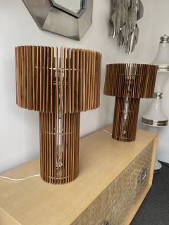 Fernando and Humberto Campana Pair of Modular Wood Table Lamps by Fernando and Humberto Campana Italy 2009 - 2384258