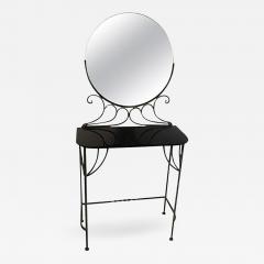 Ferro Brandt Beautiful Art Deco Wrought Iron Vanity and Chair by Ferro Brandt - 455943