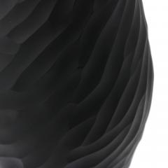 Ferro Italian Murano Art Glass Black Vase Italy 1990 - 4584804