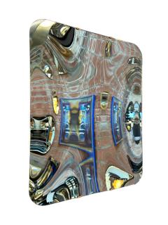 Fiam 1970s Italian Convex Optical Mirror by Fiam - 4334262
