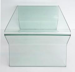 Fiam Bent Glass Side Tables in the Manner of Fiam Italy a Matching Pair Circa 2010 - 4464588