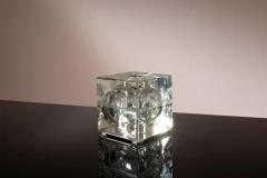 Fidenza Vetraria Alessandro Mendini glass and metal Cubosfera table lamp by Fidenza Vetraria - 3615885