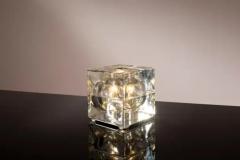 Fidenza Vetraria Alessandro Mendini glass and metal Cubosfera table lamp by Fidenza Vetraria - 3615886