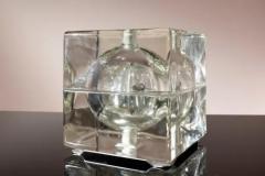 Fidenza Vetraria Alessandro Mendini glass and metal Cubosfera table lamp by Fidenza Vetraria - 3615887