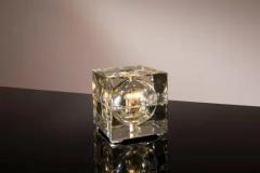 Fidenza Vetraria Alessandro Mendini glass and metal Cubosfera table lamp by Fidenza Vetraria - 3615896