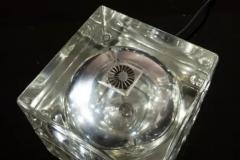 Fidenza Vetraria Alessandro Mendini glass and metal Cubosfera table lamp by Fidenza Vetraria - 3615902