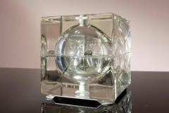 Fidenza Vetraria Alessandro Mendini glass and metal Cubosfera table lamp by Fidenza Vetraria - 3615905