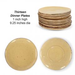 Fifty Four Piece set of Pale Yellow Glazed Ceramic Dieulefit Provence Tableware - 3276834