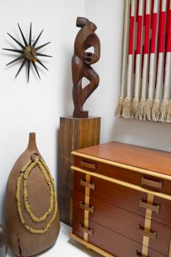 Figurative Mahogany Sculpture Mid Century Modern 1950s Brazilian Abstract - 1983061