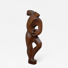 Figurative Mahogany Sculpture Mid Century Modern 1950s Brazilian Abstract - 1985696