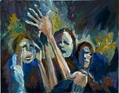 Figurative Study of 3 People Mid Century - 1820461