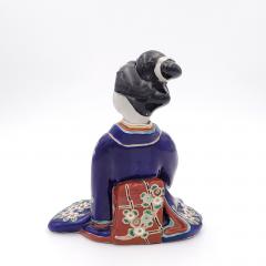 Figure of Geisha Holding a Puppy Japan circa 1920 - 3045485