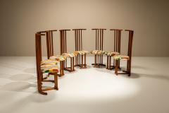 Filippo Monti Set of Eight Italian Dining Room Chairs in Walnut attri to Filippo Monti 1960s - 4485070
