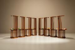 Filippo Monti Set of Eight Italian Dining Room Chairs in Walnut attri to Filippo Monti 1960s - 4485094