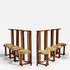 Filippo Monti Set of Eight Italian Dining Room Chairs in Walnut attri to Filippo Monti 1960s - 4490700