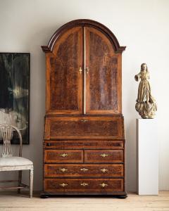 Fine 18th century Swedish Baroque secretary cabinet - 4400306