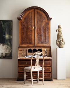 Fine 18th century Swedish Baroque secretary cabinet - 4400316