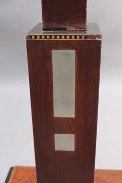 Fine 1900s Mahogany Marquetry and Metal Coat Rack - 613078