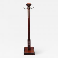 Fine 1900s Mahogany Marquetry and Metal Coat Rack - 615224