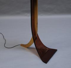 Fine 1970s Brass and Plexiglas Floor Lamp - 352406