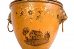 Fine 19th Century Near Pair of Regency Tole Painted Chestnut Urns - 4501178