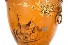 Fine 19th Century Near Pair of Regency Tole Painted Chestnut Urns - 4501180
