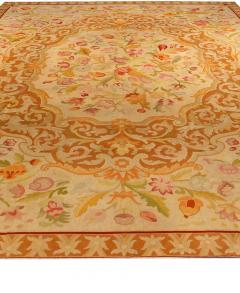 Fine Antique Botanic Orange Needlework Carpet - 2461074