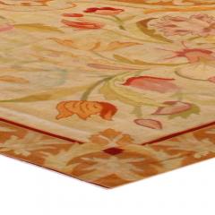 Fine Antique Botanic Orange Needlework Carpet - 2461077