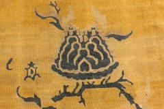 Fine Antique Chinese Golden Yellow Handwoven Wool Rug - 2451224