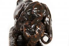 Fine Antique French Bronze Sculpture of Bison and Jaguar by Georges Gardet - 4434115