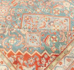 Fine Antique Indian Agra Red and Blue Handmade Rug - 2452724