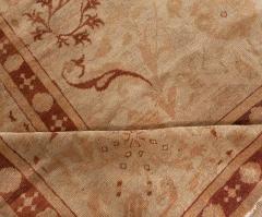 Fine Antique Indian Amritsar Beige Botanic Handmade Wool Rug - 2461292