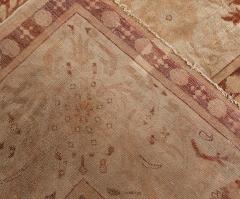 Fine Antique Indian Amritsar Beige Botanic Handmade Wool Rug - 2461294