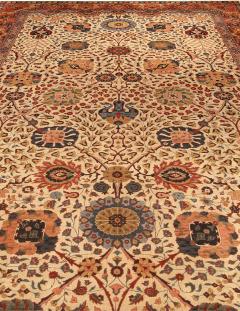 Fine Antique Indian Amritsar Botanic Handmade Wool Rug - 2453111