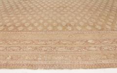 Fine Antique Indian Amritsar Brown Handmade Wool Rug - 2461411