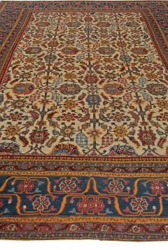 Fine Antique Indian Botanic Handmade Wool Rug - 2443557