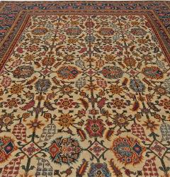 Fine Antique Indian Botanic Handmade Wool Rug - 2443560