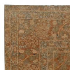 Fine Antique Indian Brown Handmade Wool Rug - 2453099