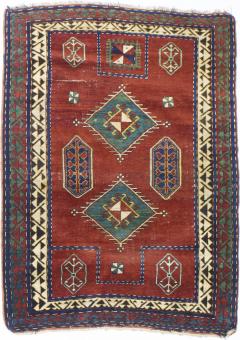 Fine Antique Kazak Rug 4 6 x 6 2  - 4405510