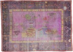 Fine Antique Khotan Silk Rug 5 7 x 7 9  - 4553444