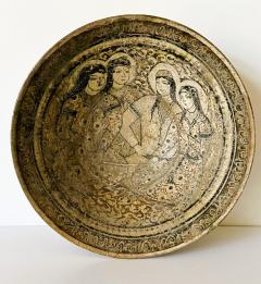 Fine Antique Middel Eastern Ceramic Bowl with Figurative Decoration Kashan Ware - 4599261