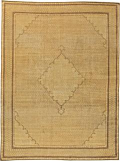 Fine Antique Persian Ghom Beige and Brown Handwoven Wool Rug - 2453490
