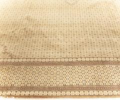 Fine Antique Persian Ghom Beige and Brown Handwoven Wool Rug - 2453493