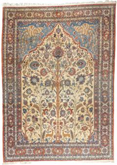 Fine Antique Persian Isfahan Tree of Life Rug 8 5 x 11 8  - 4297373