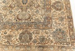 Fine Antique Persian Kirman Beige Blue Brown Handmade Wool Rug - 2454335