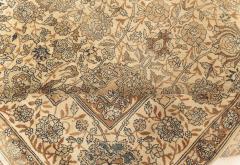 Fine Antique Persian Kirman Beige Blue Brown Handmade Wool Rug - 2454338