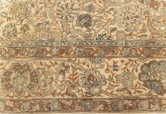 Fine Antique Persian Kirman Beige Blue Brown Handmade Wool Rug - 2454339