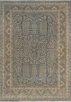 Fine Antique Persian Kirman Blue Handmade Wool Carpet - 2465114