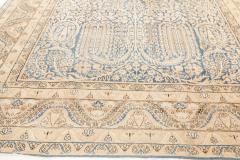 Fine Antique Persian Kirman Blue Handmade Wool Carpet - 2465115