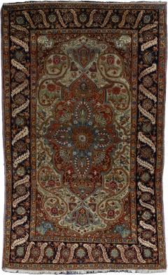 Fine Antique Persian Mohtasham Kashan Wool Rug 4 5 x 7 9  - 4318883